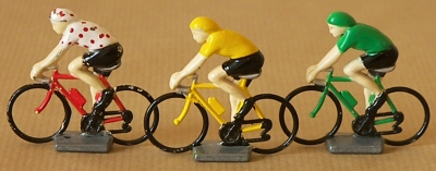 Cyclistes du Tour de France en miniature